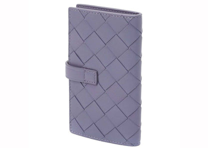Bottega Veneta Intrecciato Card and Key Case Wallet Lavender