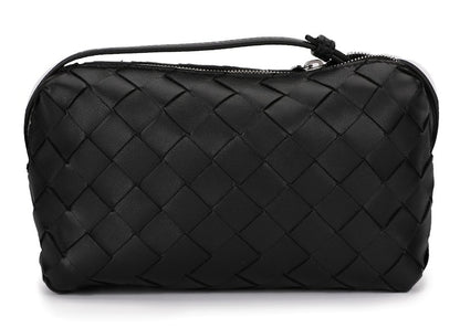 Bottega Veneta Intrecciato Crossbody Bag Silver-tone Black