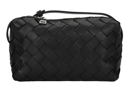 Bottega Veneta Intrecciato Crossbody Bag Silver-tone Black