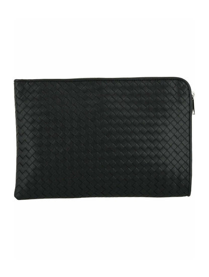Bottega Veneta Intrecciato Document Pouch Black/Silver
