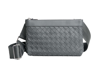 Bottega Veneta Intrecciato Duo Crossbody Thunder