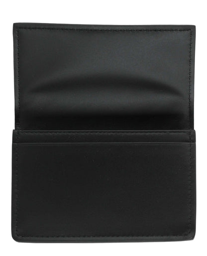 Bottega Veneta Intrecciato Flap Business Card Wallet Black/Black