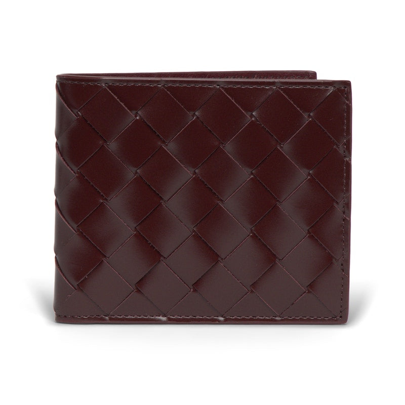 Bottega Veneta Intrecciato Half Wallet Burgundy