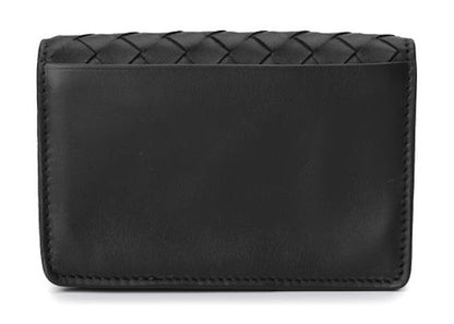 Bottega Veneta Intrecciato Leather Card Case Black