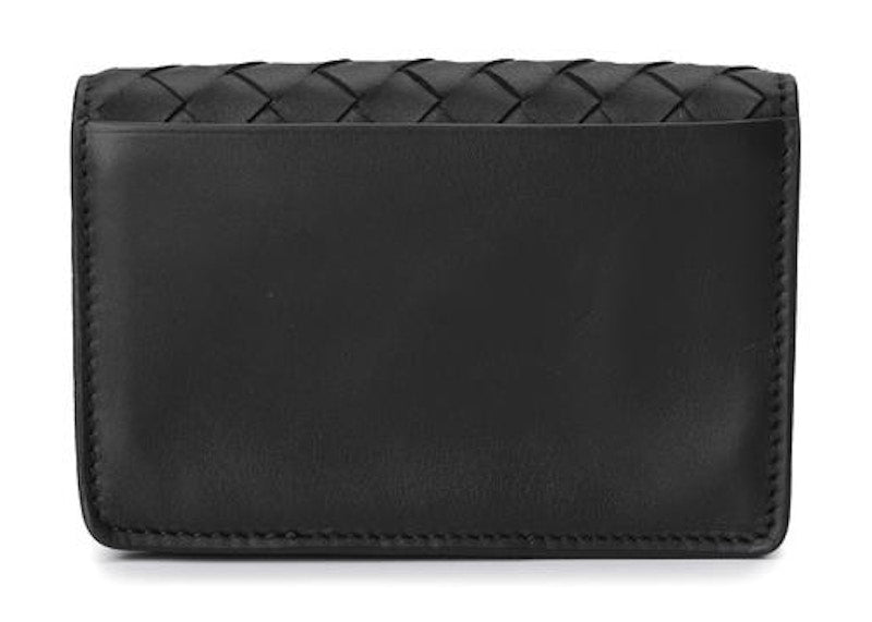 Bottega Veneta Intrecciato Leather Card Case Black