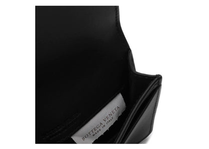 Bottega Veneta Intrecciato Leather Card Case Black