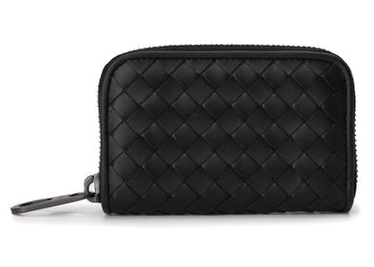 Bottega Veneta Intrecciato Leather Coin Purse Black