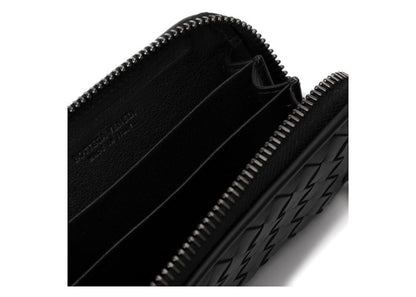 Bottega Veneta Intrecciato Leather Coin Purse Black