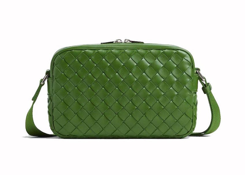 Bottega Veneta Intrecciato Leather Crossbody Avocado