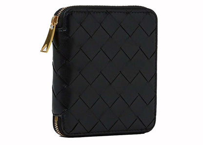 Bottega Veneta Intrecciato Leather Wallet Black