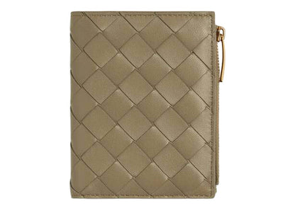 Bottega Veneta Intrecciato Small Bi-Fold Wallet Taupe