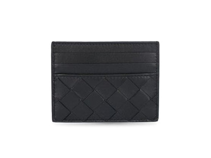 Bottega Veneta Intrecciato Weave (6 Slot) Wallet Black
