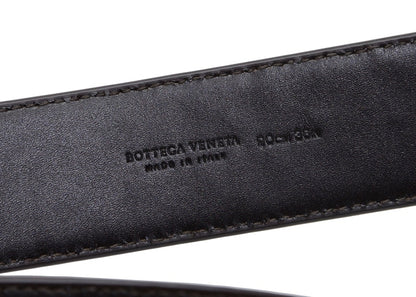 Bottega Veneta Intrecciato Weave Belt Brown