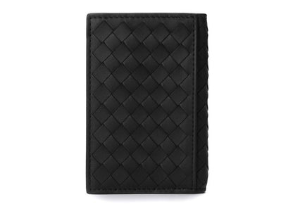 Bottega Veneta Intrecciato Weave Card Holder Black