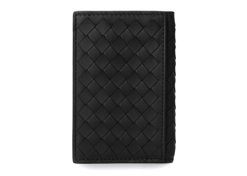 Bottega Veneta Intrecciato Weave Card Holder Black