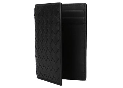 Bottega Veneta Intrecciato Weave Card Holder Black