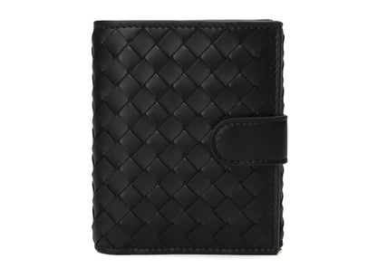 Bottega Veneta Intrecciato Weave Wallet Mini Black