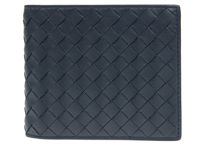 Bottega Veneta Intrecciato Weave Wallet Navy