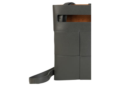 Bottega Veneta Intrecciato Woven Crossbody Light Graphite