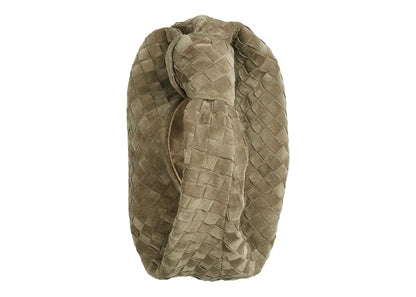 Bottega Veneta Jodie Shoulder Bag Teen Intrecciato Taupe