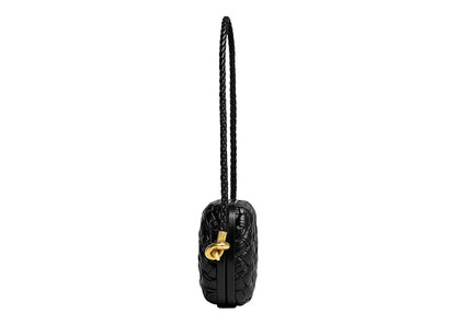 Bottega Veneta Knot Foulard Intrecciato Minaudiere On Strap Black
