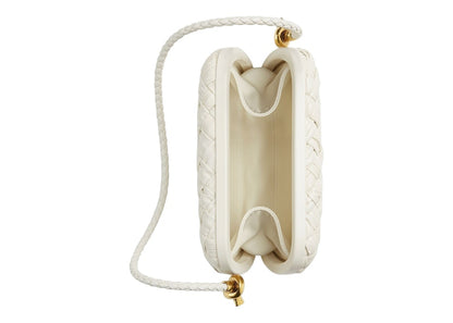 Bottega Veneta Knot Foulard Intrecciato Minaudiere On Strap Bone