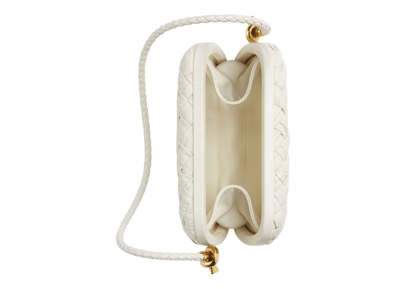 Bottega Veneta Knot Foulard Intrecciato Minaudiere On Strap Bone