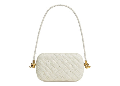 Bottega Veneta Knot Foulard Intrecciato Minaudiere On Strap Bone