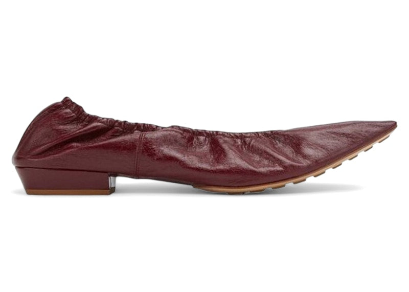 Bottega Veneta Leather Ballerinas Burgundy (Women's)