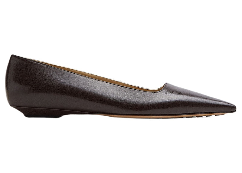 Bottega Veneta Leather Ballet Flat Brown (Women's)