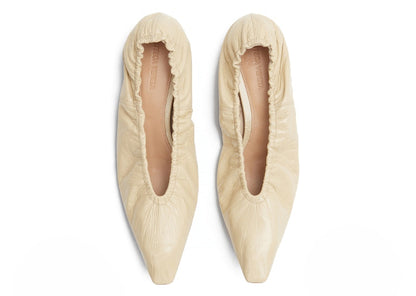 Bottega Veneta Leather Ballet Flat Light Brown (Women's)