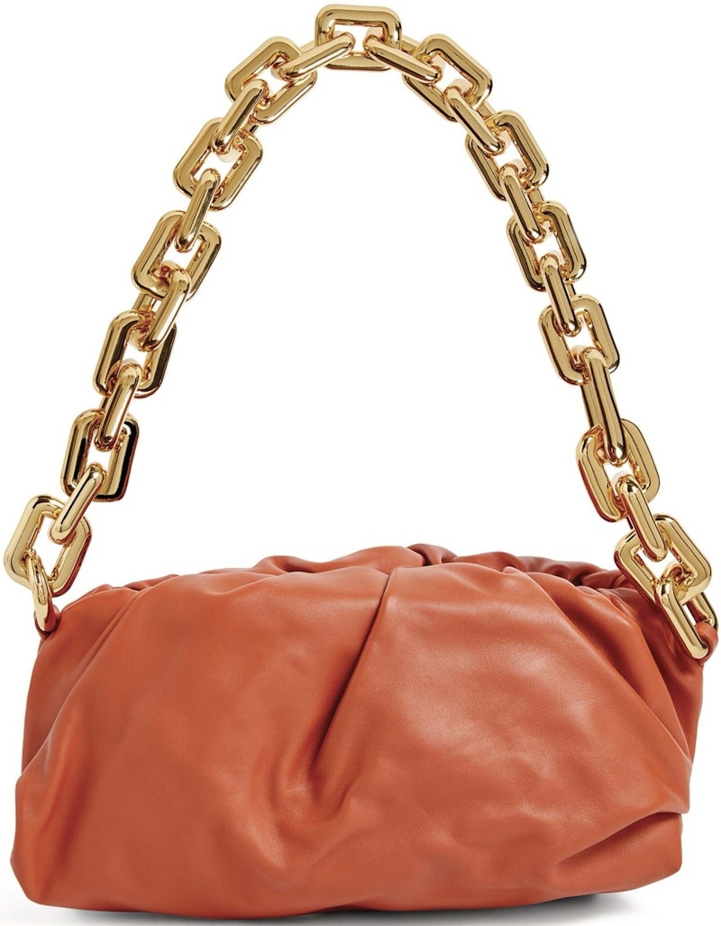 Bottega Veneta Leather Chain Pouch Shoulder Bag Maple