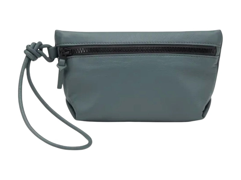 Bottega Veneta Leather Clutch Grey