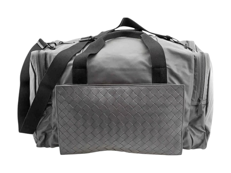 Bottega Veneta Leather Duffle Bag Grey