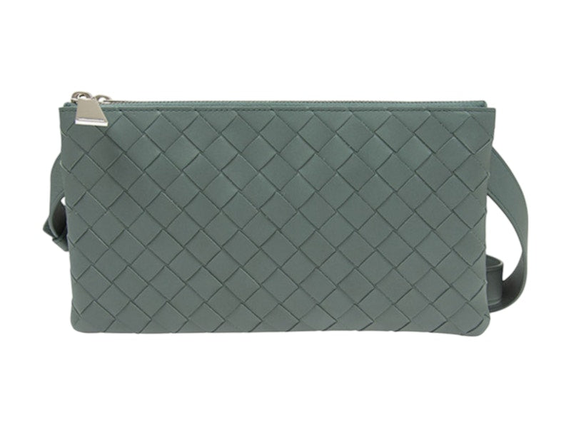 Bottega Veneta Leather Envelope Bag Green