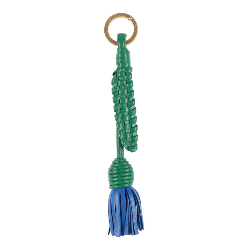 Bottega Veneta Leather Keychain Blue