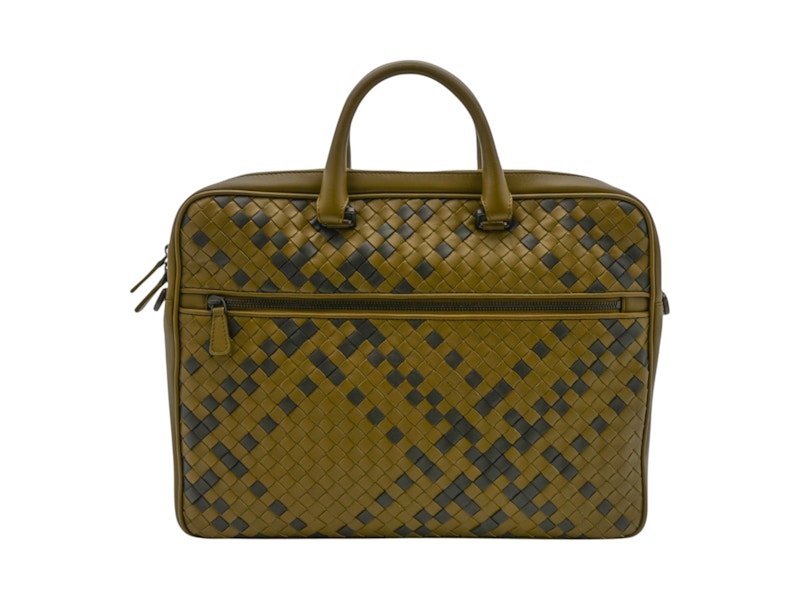 Bottega Veneta Leather Messenger Bag Green