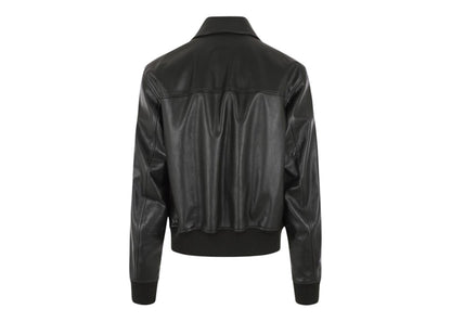 Bottega Veneta Leather Padded Jacket Dark Green