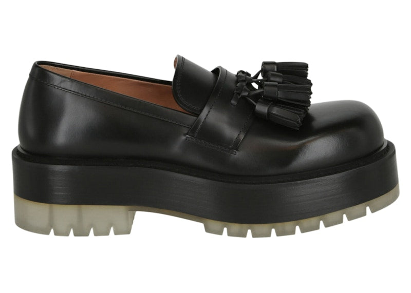 Bottega Veneta Leather Tassel Loafers Black