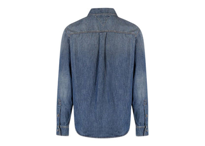 Bottega Veneta Light Washed Denim Relaxed Fit Shirt Mid Blue