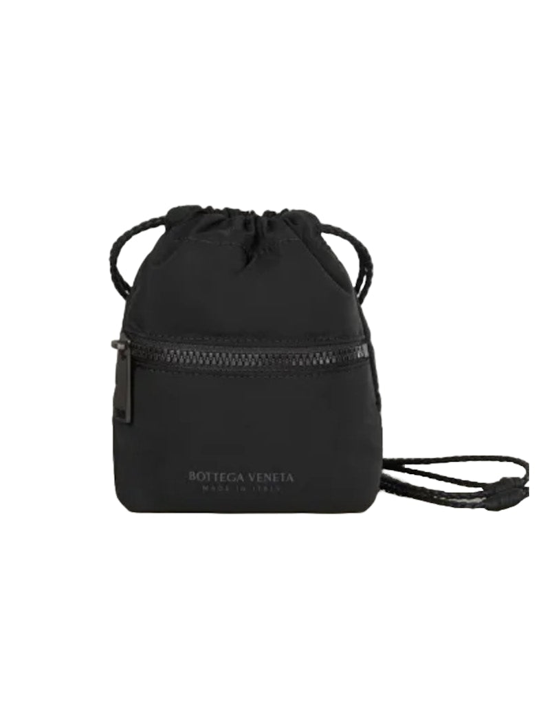 Bottega Veneta Lightweight Paper Nylon Multifunctional Storage Bag Black