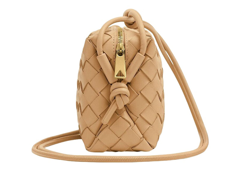 Bottega Veneta Loop Intrecciato Camera Bag Mini Almond