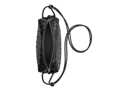 Bottega Veneta Loop Intrecciato Camera Bag Small Black