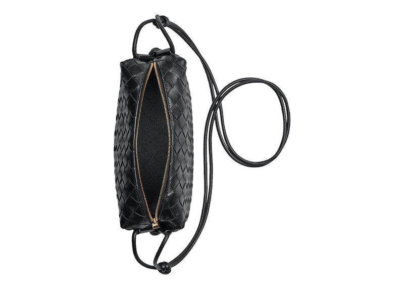 Bottega Veneta Loop Intrecciato Camera Bag Small Black