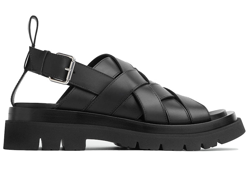 Bottega Veneta Lug Strap Sandal Black
