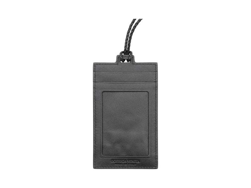 Bottega Veneta Luggage Tag Card Case Black