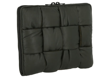 Bottega Veneta Maxi Intrecciato Puffer Laptop Pouch Black