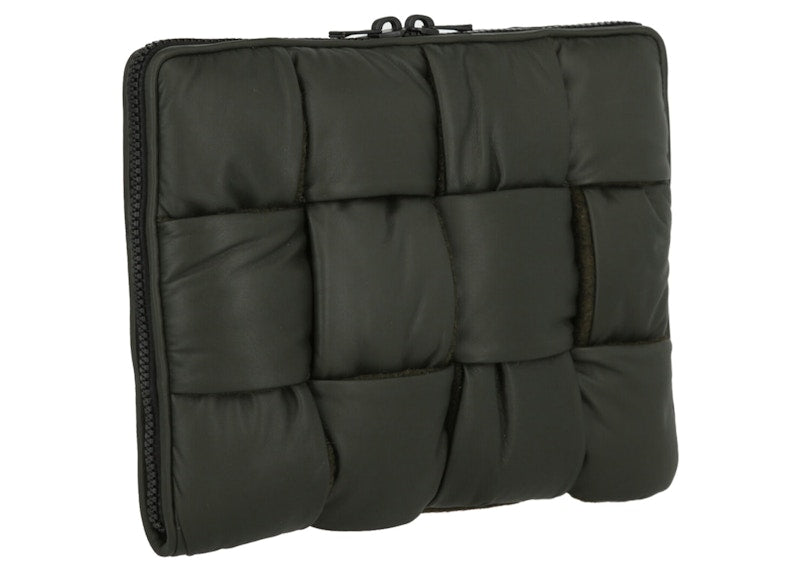 Bottega Veneta Maxi Intrecciato Puffer Laptop Pouch Black