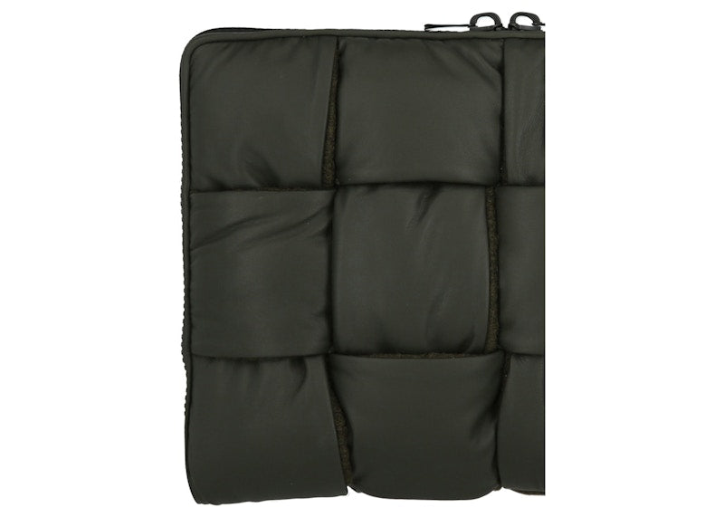 Bottega Veneta Maxi Intrecciato Puffer Laptop Pouch Black