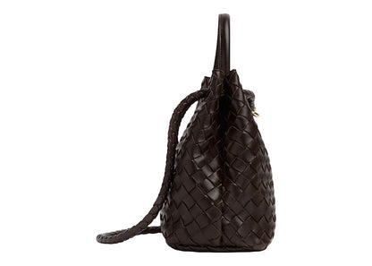 Bottega Veneta Medium Andiamo Top Handle Bag With Sliding Crossbody Strap Intrecciato Fondant